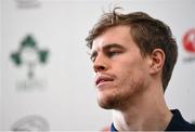 7 March 2016; Ireland's Andrew Trimble during a press conference. Ireland Rugby Press Conference. Carton House, Maynooth, Co. Kildare. Picture credit: Ramsey Cardy / SPORTSFILE