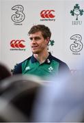7 March 2016; Ireland's Andrew Trimble during a press conference. Ireland Rugby Press Conference. Carton House, Maynooth, Co. Kildare. Picture credit: Ramsey Cardy / SPORTSFILE