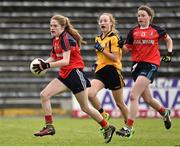7 March 2016; Katie Murray, Scoil Mhuire, Carrick on Suir, Tipperary, in action against Coláiste Iosagain, Stillorgan, Dublin. Lidl All Ireland Senior A Post Primary Schools Championship Final, Coláiste Iosagain, Stillorgan, Dublin v Scoil Mhuire, Carrick on Suir, Tipperary. Nowlan Park, Kilkenny. Picture credit: Matt Browne / SPORTSFILE