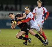 19 February 2010; Jason Tovey, Dragons, in action against Brendon Botha, Ulster. Celtic League, Ulster v Dragons, Ravenhill Park, Belfast, Co. Antrim. Picture credit: Oliver McVeigh / SPORTSFILE