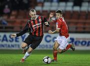 19 February 2010; Mark Quigley, Bohemians, in action against David Cassidy, Shelbourne. Pre-Season Friendly, Shelbourne v Bohemians, Tolka Park, Dublin. Picture credit: David Maher / SPORTSFILE