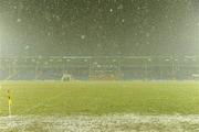 20 February 2010; A general view of visibility across the pitch amid falling snow before the game was called off. Allianz GAA Hurling National League, Division 1 Round 1, Tipperary v Kilkenny, Semple Stadium, Thurles, Co. Tipperary. Picture credit: Brendan Moran / SPORTSFILE