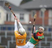 21 February 2010; Neil McGarry, Antrim, in action against Craig Doyle, Carlow. Allianz GAA Hurling National League Division 2 Round 1, Antrim v Carlow, Casement Park, Belfast. Picture credit: Oliver McVeigh / SPORTSFILE