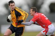 21 February 2010; Donal Shine, Dublin City University, in action against Dessie Finnegan, Louth. O'Byrne Cup Final, Louth v Dublin City University. Dowdallshill, Dundalk, Co. Louth. Photo by Sportsfile