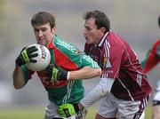 21 February 2010; Ronan McGarrity, Mayo, in action against Diarmuid Blake, Galway. FBD League Final, Mayo v Galway. McHale Park, Castlebar, Co. Mayo. Picture credit: Ray Ryan / SPORTSFILE