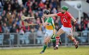 21 February 2010; Conor Mahon, Offaly, in action against Eoin Cadogan, Cork. Allianz GAA Hurling National League Division 1 Round 1, Cork v Offaly. Pairc Ui Chaoimh, Cork. Picture credit: Ray McManus / SPORTSFILE