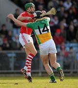 21 February 2010; Eoin Cadogan, Cork, in action against Ger Healoin, Offaly. Allianz GAA Hurling National League Division 1 Round 1, Cork v Offaly. Pairc Ui Chaoimh, Cork. Picture credit: Ray McManus / SPORTSFILE