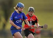 21 February 2010; Karen Kelly, WIT, in action against Jill Horan, UCC. Ashbourne Cup Final Waterford Institute of Technology v University College Cork. Cork Institute of Technology, Cork. Picture credit: Stephen McCarthy / SPORTSFILE