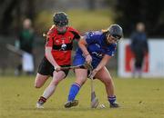 21 February 2010; Ursula Jacob, WIT, in action against Julie Brien, UCC. Ashbourne Cup Final Waterford Institute of Technology v University College Cork. Cork Institute of Technology, Cork. Picture credit: Stephen McCarthy / SPORTSFILE