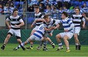 7 March 2016; John Meagher, Belvedere College, is tackled by Matthew Flynn, Blackrock College. Bank of Ireland Leinster Schools Junior Cup, Semi-Final, Belvedere College v Blackrock College. Donnybrook Stadium, Donnybrook, Dublin. Picture credit: Sam Barnes / SPORTSFILE