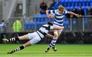7 March 2016; Niall Comerford, Blackrock College, is tackled by Cailean Mulvaney, Belvedere College. Bank of Ireland Leinster Schools Junior Cup, Semi-Final, Belvedere College v Blackrock College. Donnybrook Stadium, Donnybrook, Dublin. Picture credit: Sam Barnes / SPORTSFILE