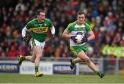 6 March 2016; Leo McLoone, Donegal, in action against Mark Griffin, Kerry. Allianz Football League, Division 1, Round 4, Kerry v Donegal. Austin Stack Park, Tralee, Co. Kerry. Picture credit: Brendan Moran / SPORTSFILE