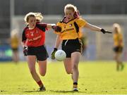 7 March 2016; Billy-Kate Huggard, Coláiste Iosagain, Stillorgan, Dublin, in action against Jodie Nugent, Scoil Mhuire, Carrick on Suir, Tipperary. Lidl All Ireland Senior A Post Primary Schools Championship Final, Coláiste Iosagain, Stillorgan, Dublin v Scoil Mhuire, Carrick on Suir, Tipperary. Nowlan Park, Kilkenny. Picture credit: Matt Browne / SPORTSFILE