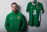 10 March 2016; Irish soccer legend Damien Duff was on hand to celebrate the new Republic of Ireland jersey going on sale at Life Style Sports. The brand announced that it will be supporting Irish supporters by putting 12 football trips to France up for grabs for anyone who buys their jersey at Life Style Sports from today, 10th March, to 27th May. For further information on how to enter please see www.lifestylesports.com/greenticket. Life Style Sports, Grafton Street, Dublin. Picture credit: Brendan Moran / SPORTSFILE