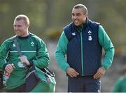 10 March 2016; Ireland's Simon Zebo and Keith Earls make their way to squad training. Carton House, Maynooth, Co. Kildare. Picture credit: Matt Browne / SPORTSFILE