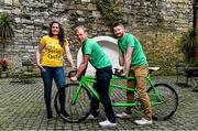 10 March 2016; An Post Cycle Series Ambassadors Fiona Coghlan, left, Peter Ryan, centre, and Richie Power, pictured at the launch of the 2016 An Post Cycle Series. Five events will be held across the country, monthly between May and September, starting with the An Post Yeats Tour of Sligo on the May Bank Holiday Weekend. Visit www.anpost.ie/cycling for more information on how to sign up. Dublin city centre. Picture credit: Ramsey Cardy / SPORTSFILE