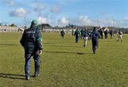 21 February 2010; Limerick manager Justin McCarthy follows his players onto the pitch before the game. Allianz GAA Hurling National League, Division 1 Round 1, Limerick v Galway, John Fitzgerald Park, Kilmallock, Co. Limerick. Picture credit: Brendan Moran / SPORTSFILE