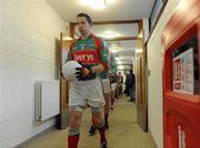 14 February 2010; Peadar Gardiner, Mayo, leads his team out of the dressing room. Allianz National Football League, Division 1, Round 2, Tyrone v Mayo, Healy Park, Omagh, Co. Tyrone. Picture credit: Oliver McVeigh / SPORTSFILE