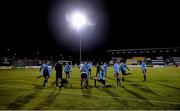 11 March 2016; A general view of Wexford Youth's players warming up before the game. SSE Airtricity League Premier Division, Shamrock Rovers v Wexford Youths. Tallaght Stadium, Tallaght, Co. Dublin.  Picture credit: David Maher / SPORTSFILE