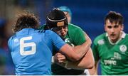 11 March 2016; Peter Claffey, Ireland, is tackled by Giovanni Pettinelli, Italy. Electric Ireland U20 Six Nations Rugby Championship, Ireland v Italy. Donnybrook Stadium, Donnybrook, Dublin.  Picture credit: Piaras Ó Mídheach / SPORTSFILE