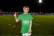 11 March 2016; Electric Ireland matchday mascot Jack Cooney, age 11, from Kilbarrack, Dublin, ahead of the game. Electric Ireland U20 Six Nations Rugby Championship - Ireland v Italy. Donnybrook Stadium, Donnybrook, Dublin. Picture credit: Stephen McCarthy / SPORTSFILE