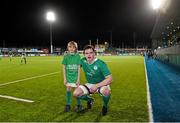 11 March 2016; Electric Ireland matchday mascot Jack Cooney, age 11, from Kilbarrack, Dublin, with Ireland captain James Ryan ahead of the game. Electric Ireland U20 Six Nations Rugby Championship - Ireland v Italy. Donnybrook Stadium, Donnybrook, Dublin.  Picture credit: Stephen McCarthy / SPORTSFILE