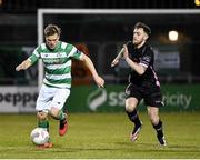11 March 2016; Simon Madden, Shamrock Rovers, in action against Danny Furlong, Wexford Youths. SSE Airtricity League Premier Division, Shamrock Rovers v Wexford Youths. Tallaght Stadium, Tallaght, Co. Dublin.  Picture credit: David Maher / SPORTSFILE