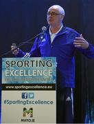 12 March 2016; Liam Moggan, Coach Education Development Officer, Irish Sports Council, during his 'The Wisdom of Others, Insights, Lessons, Stories' presentation at the Sporting Excellence Conference in the Breaffy House Resort, Castlebar, Mayo. Picture credit: Ray McManus / SPORTSFILE