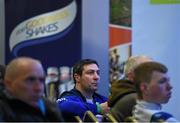 12 March 2016; Kenny Egan, a Silver Medallist at the 2008 Olympics, listens as Liam Moggan, Coach Education Development Officer, Irish Sports Council, speaks during his 'The Wisdom of Others, Insights, Lessons, Stories' presentation at the Sporting Excellence Conference in the Breaffy House Resort, Castlebar, Mayo. Picture credit: Ray McManus / SPORTSFILE