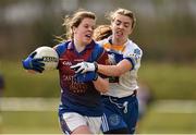 12 March 2016; Aoife Keane, University of Limerick, in action against Caitriona Murphy, Dublin Institute of Technology. Lynch Cup Final 2016, University of Limerick v Dublin Institute of Technology. John Mitchels GAA Club, Tralee, Co. Kerry. Picture credit: Brendan Moran / SPORTSFILE
