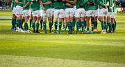 12 March 2016; Ireland players in a huddle before the game. RBS Six Nations Rugby Championship, Ireland v Italy. Aviva Stadium, Lansdowne Road, Dublin. Picture credit: Ramsey Cardy / SPORTSFILE
