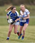 12 March 2016; Sinead Hughes, St Patrick's College, in action against Niamh Butler, Mary Immaculate College Limerick. Giles Cup Final 2016, St Patrick's College, Drumcondra v Mary Immaculate College, Limerick. John Mitchels GAA Club, Tralee, Co. Kerry. Picture credit: Brendan Moran / SPORTSFILE