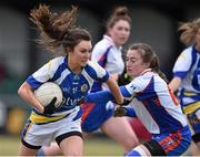 12 March 2016; Niamh Kelly, St Patrick's College, in action against Laura-Marie Maher, Mary Immaculate College Limerick. Giles Cup Final 2016, St Patrick's College, Drumcondra v Mary Immaculate College, Limerick. John Mitchels GAA Club, Tralee, Co. Kerry. Picture credit: Brendan Moran / SPORTSFILE