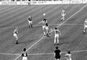 12 April 1987; Peter Eccles, Shamrock Rovers, in action against Tony Fagan, Sligo Rovers, during the final match to be played at the venue. Shamrock Rovers v Sligo Rovers, League of Ireland, First Division, Glenmalure Park, Milltown, Dublin. Picture credit: Ray McManus / SPORTSFILE