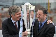 26 February 2010; FAI Chief Executive John Delaney, left, and Airtricity Managing Director Kevin Greenhorn at the launch of 2010 Airtricity League. D4 Berkely Hotel, Ballsbridge, Dublin. Picture credit: David Maher / SPORTSFILE