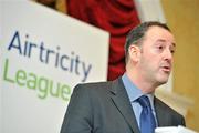 26 February 2010; Airtricity Managing Director Kevin Greenhorn speaking at the launch of 2010 Airtricity League. D4 Berkely Hotel, Ballsbridge, Dublin. Picture credit: David Maher / SPORTSFILE