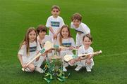 26 February 2010; GAA Stars of the future, from left, Kelli Clarke, Castleknock, Dara O'Shaughnessy, Navan Road, Dublin, Kasra Sangri, Sandyford, Alanna Clarke, Castleknock, Max Lally, Ashbourne, Co. Meath, and Anthony Lyons, Sandyford, Dublin, with the Liam MacCarthy Cup at the announcement of a new partnership with Centra and its 558 retail partners. Centra have been confirmed as an official sponsor of the GAA Hurling All-Ireland Championship. Croke Park, Dublin. Picture credit: Ray McManus / SPORTSFILE
