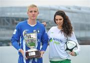 26 February 2010; Sean Kelly, Limerick, with model Georgia Salpa at the launch of 2010 Airtricity First Division. D4 Berkely Hotel, Ballsbridge, Dublin. Picture credit: David Maher / SPORTSFILE