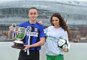 26 February 2010; Shane Dolan, Athlone Town, with model Georgia Salpa at the launch of 2010 Airtricity First Division. D4 Berkely Hotel, Ballsbridge, Dublin. Picture credit: David Maher / SPORTSFILE