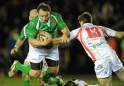 26 February 2010; Rob Henderson, Ireland Legends, is tackled by Dan Luger, England Legends. The Stuart Mangan Memorial Cup, England Legends v Ireland Legends, The Stoop, Twickenham, London. Picture credit: Matt Browne / SPORTSFILE