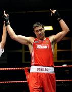 20 February 2010; Kenny Egan, Neilstown, following his victory over Denis Hogan, Grangecon, during their 81kg bout. National Boxing Championships - Semi-Finals, National Stadium, Dublin. Picture credit: Stephen McCarthy / SPORTSFILE