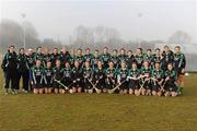 21 February 2010; The Queen's University squad. Purcell Shield Final. Queen's University, Belfast, v National University of Ireland, Maynooth, pitch 3, Cork Institute of Technology, Cork. Picture credit: Ray McManus / SPORTSFILE