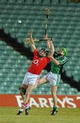 27 February 2010; Graham Calnan, Cork, in action against Lorcan O'Dwyer, Limerick. Allianz GAA Hurling Hurling National League Division 1 Round 2, Limerick v Cork, Gaelic Grounds, Limerick. Picture credit: Diarmuid Greene / SPORTSFILE