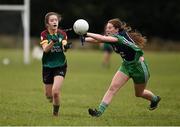 12 March 2016; lla Beatty, St Ronan's College Lurgan, Armagh, in action against Isabella O'Toole, Scoil Chríost Rí, Portlaoise. Lidl All Ireland Junior A Post Primary Schools Championship Final 2016, Scoil Chríost Rí, Portaoise, v St Ronan's College Lurgan, Armagh. Park Oliver Plunketts, Drogheda, Co. Louth. Picture credit: Oliver McVeigh / SPORTSFILE