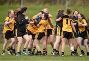 12 March 2016; Scoil Phobail Sliabh Luachra, Rathmore, Kerry, celebrate after the final whistle. Lidl All Ireland Junior C Post Primary Schools Championship Final 2016, Mercy S.S. Ballymahon, Longford v Scoil Phobail Sliabh Luachra, Rathmore, Kerry. MacDonagh Park, Nenagh, Tipperary. Picture credit: Matt Browne / SPORTSFILE