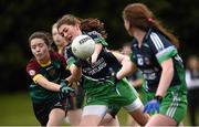 12 March 2016; Maeve Phelan, Scoil Chríost Rí, Portlaoise, in action against Michaela Doyle, St Ronan's College Lurgan, Armagh. Lidl All Ireland Junior A Post Primary Schools Championship Final 2016, Scoil Chríost Rí, Portaoise, v St Ronan's College Lurgan, Armagh. Park Oliver Plunketts, Drogheda, Co. Louth. Picture credit: Oliver McVeigh / SPORTSFILE