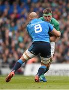 12 March 2016; CJ Stander, Ireland, is tackled by Sergio Parisse, Italy. RBS Six Nations Rugby Championship, Ireland v Italy. Aviva Stadium, Lansdowne Road, Dublin. Picture credit: Stephen McCarthy / SPORTSFILE