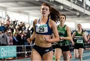 12 March 2016; Arelene Crossan, Finn Valley A.C., on her way to winning the Girls U18 400m. GloHealth Juvenile Indoor Championships. AIT, Athlone, Co. Westmeath. Picture credit: Sam Barnes / SPORTSFILE