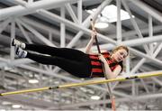 12 March 2016; Anna Ryan, Moycarkey Coolcroo A.C., in action during the Girls u15 Pole Vault. GloHealth Juvenile Indoor Championships. AIT, Athlone, Co. Westmeath. Picture credit: Sam Barnes / SPORTSFILE