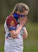 12 March 2016; A dejected Ailish Considine, University of Limerick, after the final whistle. O'Connor Cup Final 2016, University of Limerick v University College Dublin. John Mitchels GAA Club, Tralee, Co. Kerry. Picture credit: Brendan Moran / SPORTSFILE